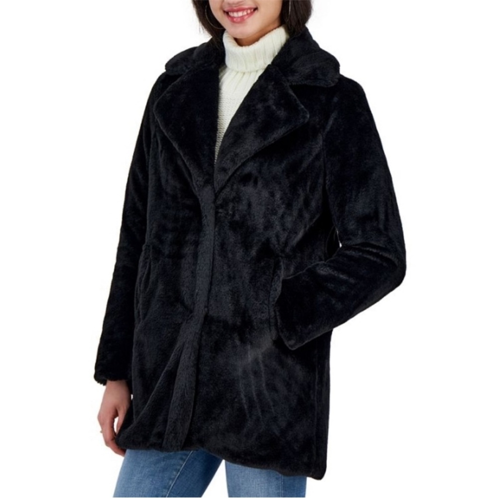 ❤️ Coffee Shop Juniors Faux Fur Walker Coat NWOT!!!